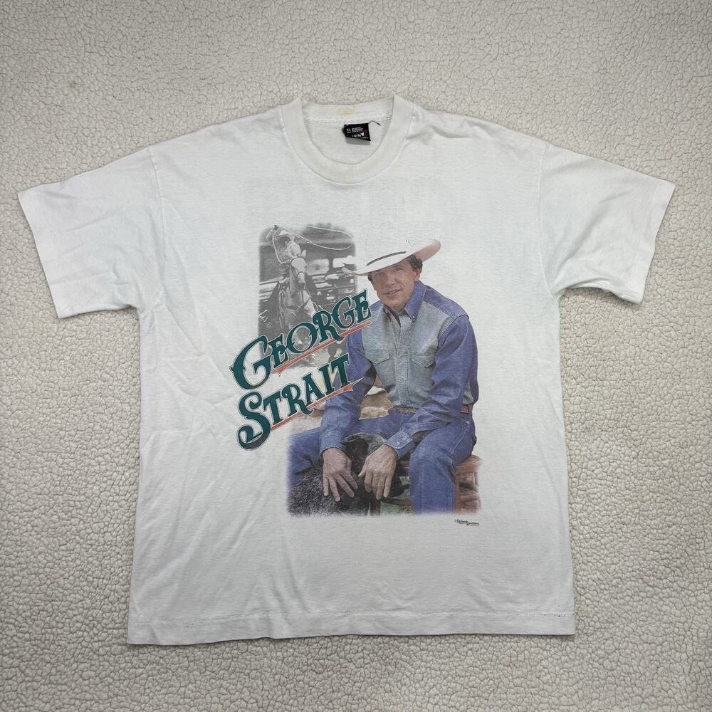 Vintage 1994 George Strait In‎ Concert Tour T Shirt Size XL FOTL Single Stitch